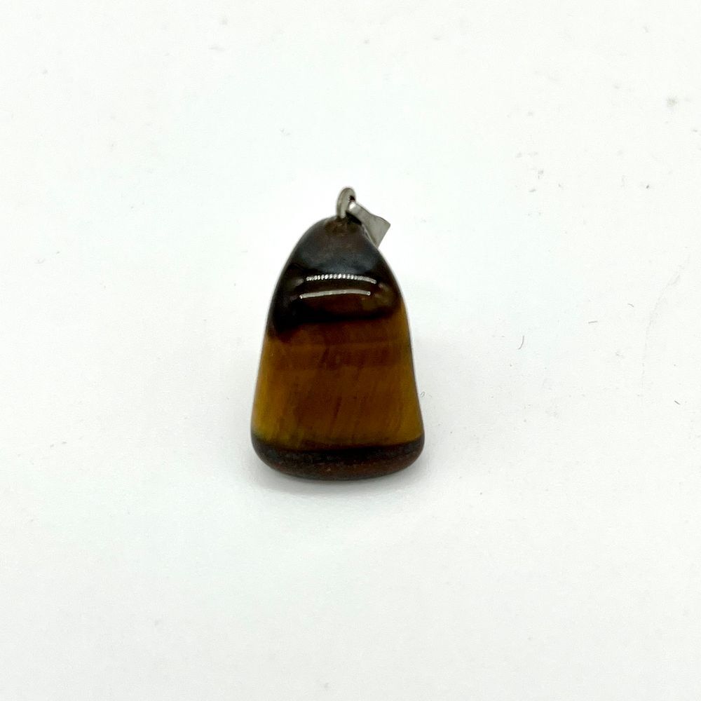 Tiger's Eye Pendant Natural Stone Healing Crystal Polished Gemstone Charm